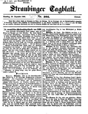 Straubinger Tagblatt Samstag 29. Dezember 1866