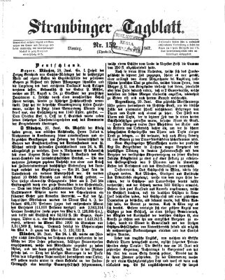 Straubinger Tagblatt Montag 1. Juli 1867