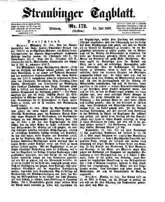 Straubinger Tagblatt Mittwoch 24. Juli 1867