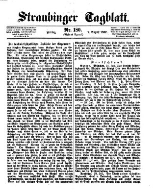 Straubinger Tagblatt Freitag 2. August 1867