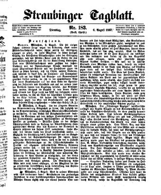 Straubinger Tagblatt Dienstag 6. August 1867