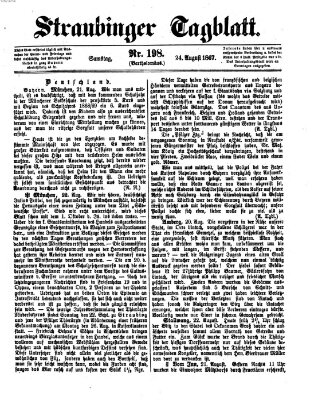 Straubinger Tagblatt Samstag 24. August 1867