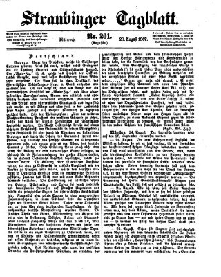 Straubinger Tagblatt Mittwoch 28. August 1867