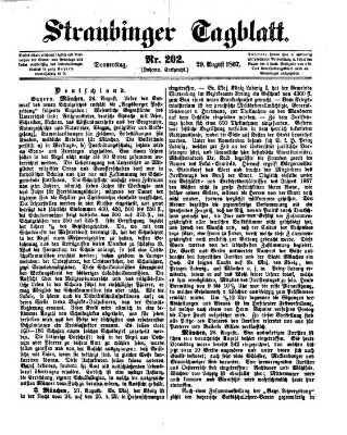 Straubinger Tagblatt Donnerstag 29. August 1867