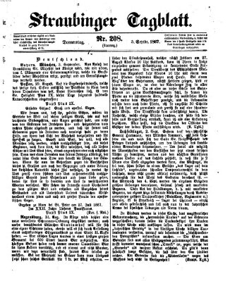 Straubinger Tagblatt Donnerstag 5. September 1867