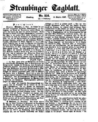 Straubinger Tagblatt Samstag 14. September 1867