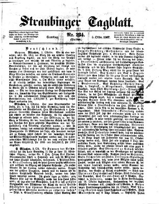 Straubinger Tagblatt Samstag 5. Oktober 1867