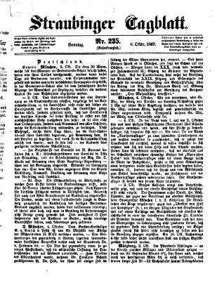 Straubinger Tagblatt Sonntag 6. Oktober 1867