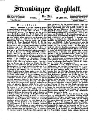 Straubinger Tagblatt Sonntag 13. Oktober 1867