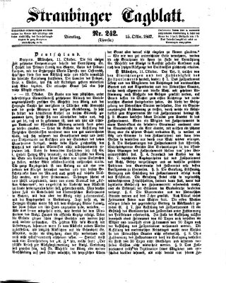 Straubinger Tagblatt Dienstag 15. Oktober 1867