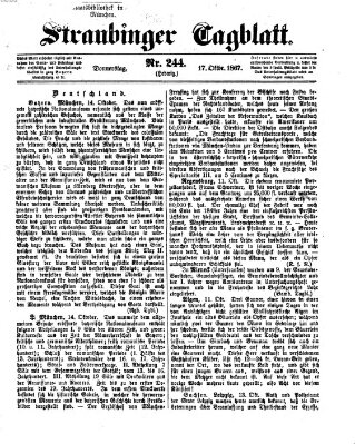 Straubinger Tagblatt Donnerstag 17. Oktober 1867