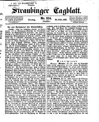 Straubinger Tagblatt Dienstag 29. Oktober 1867