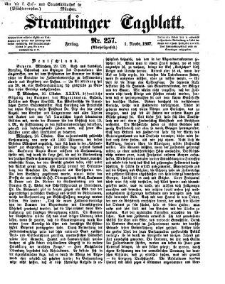 Straubinger Tagblatt Freitag 1. November 1867