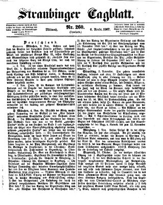 Straubinger Tagblatt Mittwoch 6. November 1867