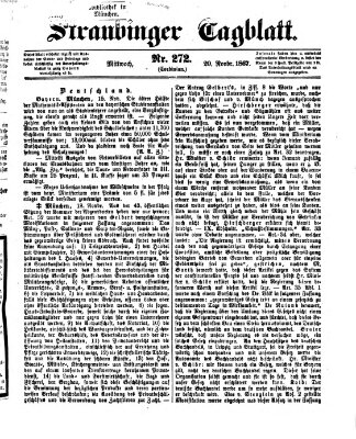 Straubinger Tagblatt Mittwoch 20. November 1867