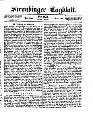 Straubinger Tagblatt Donnerstag 21. November 1867