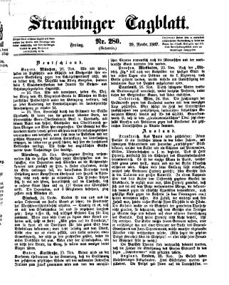 Straubinger Tagblatt Freitag 29. November 1867