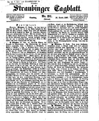 Straubinger Tagblatt Samstag 30. November 1867