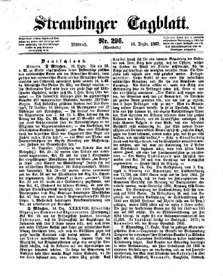 Straubinger Tagblatt Mittwoch 18. Dezember 1867