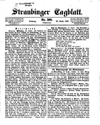 Straubinger Tagblatt Sonntag 22. Dezember 1867