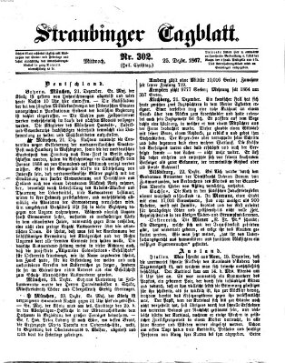 Straubinger Tagblatt Mittwoch 25. Dezember 1867