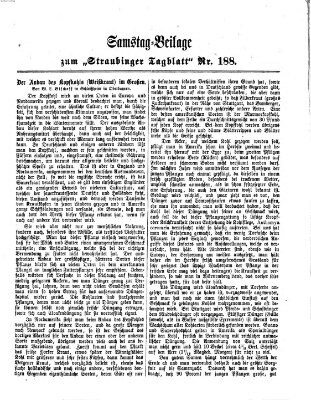 Straubinger Tagblatt Sonntag 11. August 1867