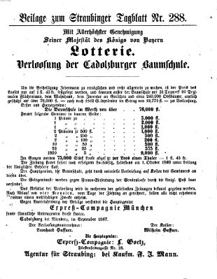 Straubinger Tagblatt Sonntag 8. Dezember 1867