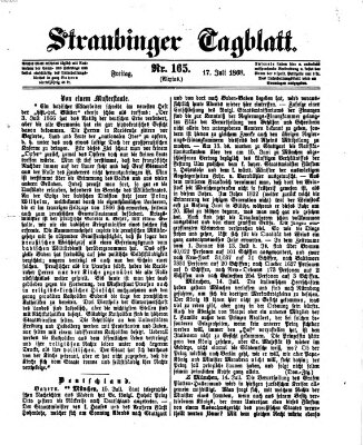 Straubinger Tagblatt Freitag 17. Juli 1868