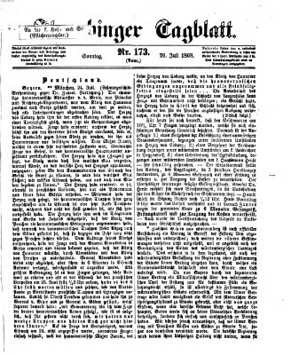 Straubinger Tagblatt Sonntag 26. Juli 1868