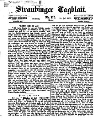 Straubinger Tagblatt Mittwoch 29. Juli 1868