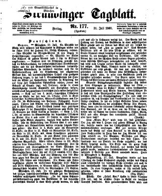 Straubinger Tagblatt Freitag 31. Juli 1868