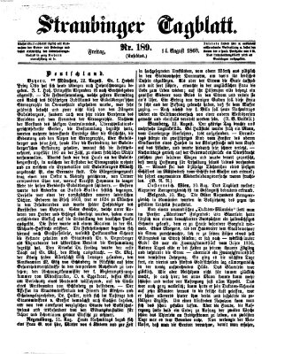 Straubinger Tagblatt Freitag 14. August 1868