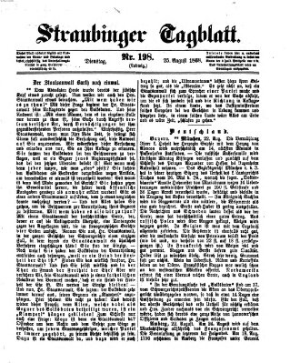 Straubinger Tagblatt Dienstag 25. August 1868