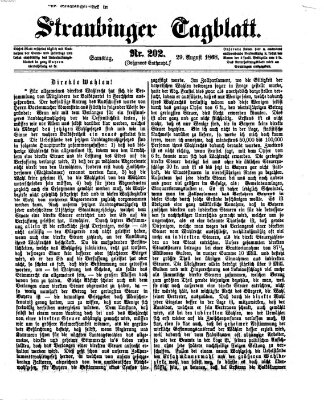 Straubinger Tagblatt Samstag 29. August 1868