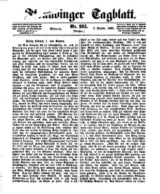 Straubinger Tagblatt Mittwoch 2. September 1868