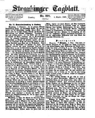 Straubinger Tagblatt Samstag 5. September 1868