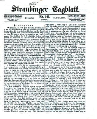 Straubinger Tagblatt Donnerstag 15. Oktober 1868