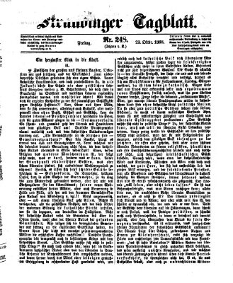 Straubinger Tagblatt Freitag 23. Oktober 1868