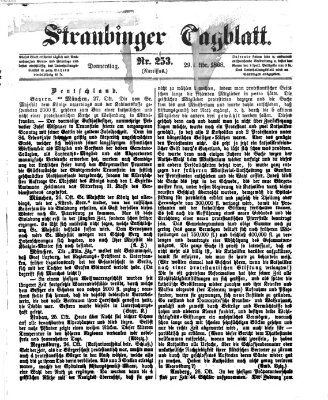 Straubinger Tagblatt Donnerstag 29. Oktober 1868