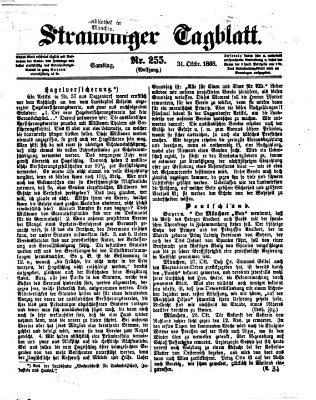 Straubinger Tagblatt Samstag 31. Oktober 1868