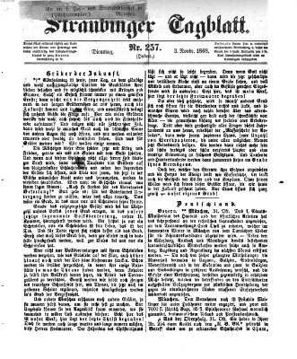 Straubinger Tagblatt Dienstag 3. November 1868