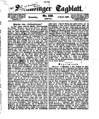 Straubinger Tagblatt Donnerstag 5. November 1868