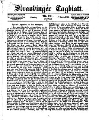 Straubinger Tagblatt Samstag 7. November 1868