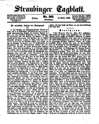 Straubinger Tagblatt Freitag 13. November 1868