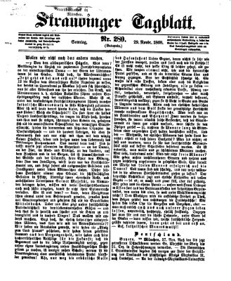 Straubinger Tagblatt Sonntag 29. November 1868