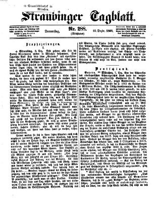 Straubinger Tagblatt Donnerstag 10. Dezember 1868