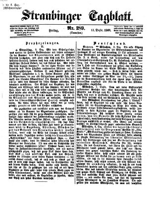 Straubinger Tagblatt Freitag 11. Dezember 1868