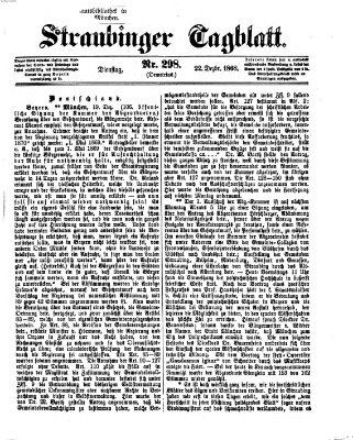 Straubinger Tagblatt Dienstag 22. Dezember 1868