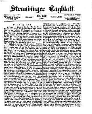 Straubinger Tagblatt Mittwoch 23. Dezember 1868