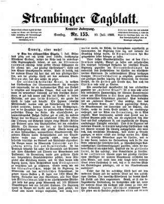 Straubinger Tagblatt Samstag 10. Juli 1869